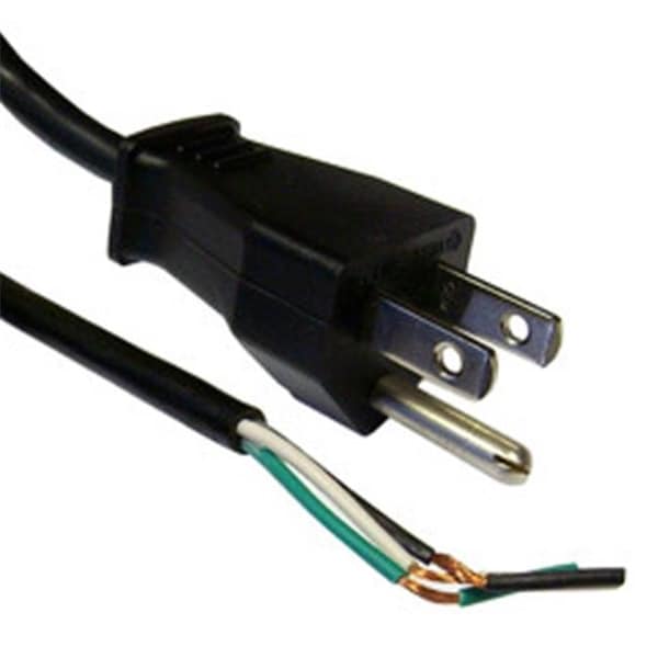 Cable Wholesale CableWholesale 10W1-10106 NEMA 5-15P to Standard ROJ Power Cord Black 18-3 (18AWG 3 Conductor) SVT 10 Amp 125 Volt 6 foot 10W1-10106 - main